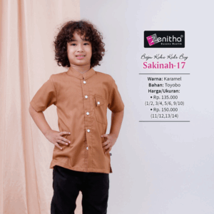 ZENITHA Sakinah 17 Kids Boy Karamel 11/12
