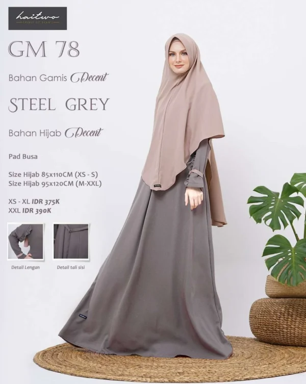 HAITWO GM 078 STEEL GREY XXL