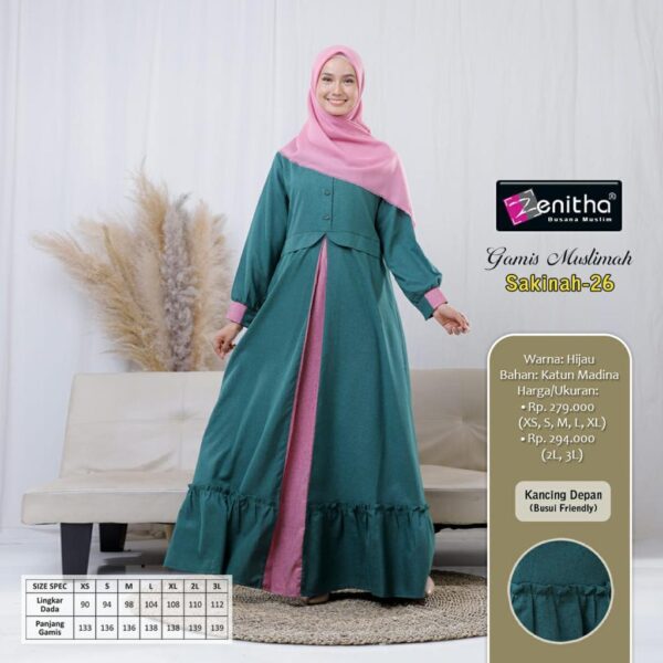 ZENITHA SAKINAH 26P HIJAU M