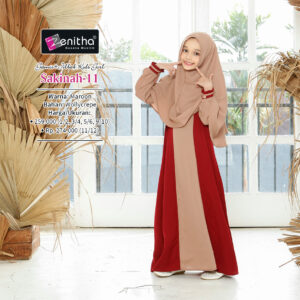 ZENITHA Sakinah 11 Kids Girl Maroon 5/6