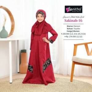 ZENITHA SAKINAH 16 KIDS GIRL MAROON 13/14