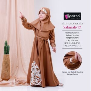 ZENITHA Sakinah 17 Kids Girl Karamel 11/12
