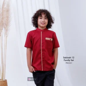 ZENITHA Sakinah 12 Kids Boy Maroon 11/12