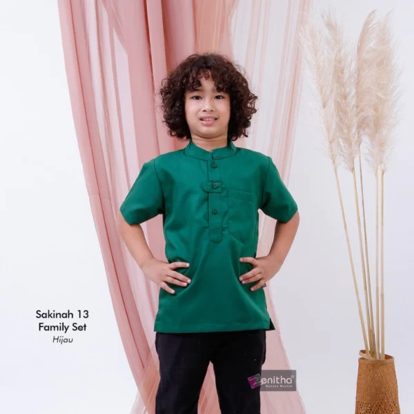 ZENITHA Sakinah 13 Kids Boy Hijau 1/2