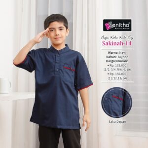 ZENITHA Sakinah 14 Kids Boy Navy 1/2
