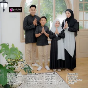 ZENITHA KHAZANAH FAMILY SET BLACK DAD M